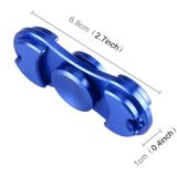 Fidget Spinner Toy Stress Reducer Anti-Anxiety Toy for Children and Adults  3 Minutes Rotation Time  Small Steel Beads Bearing + Zinc Alloy Material  Two Leaves(Blue)