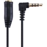 20cm 3.5mm Jack Audio Male to Female Headset Microphone Extension Cable(Black)