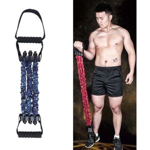 Home Fitness Chest Expander Multifunctional Arm Training High Elastic Pull Rope  Specification: 40kg (Lightning Blue)