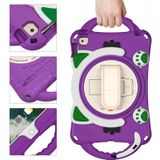 Cute Cat King Kids Shockproof EVA Protective Case with Holder & Shoulder Strap & Handle For iPad mini 5 / 4 / 3 / 2 /1(Purple)