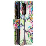 For Xiaomi Mi 11i / Poco F3 / Redmi K40 / K40 Pro Colored Drawing Pattern Zipper Horizontal Flip Leather Case with Holder & Card Slots & Wallet(Tree)