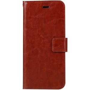For iPhone X Crazy Horse Texture Horizontal Flip Leather Case with Holder & Card Slots & Wallet & Photo Frame(Brown)
