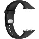 Voor OPPO Watch 41mm Replace Siliconen Strap(Zwart)