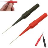 30V Multimeter Test Pen Test Probe Long and Thin Tip Probe Banana Jack Pin Auto Car Repair Accessories Tool(Black)