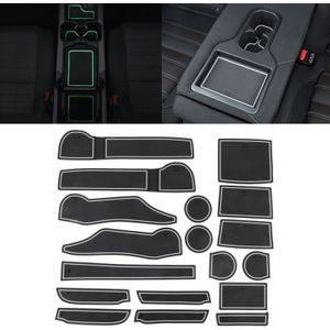 Car Water Cup Gate Slot Mats Plastic White Luminous Anti-Slip Interior Door Pad for Subaru Forester 2019