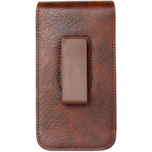 For Galaxy S7 / G930 & S6 / G920 & S6 Edge / G925 Classical Style Elephant Texture Vertical Flip Leather Case Waist Bag with Card Solts & Rrotatable Back Splint Size: 15.5 x 8.2 cm(Coffee)