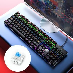 YINDIAO ZK-3 USB Mechanical Gaming Wired Keyboard  Blue Shaft (Black)