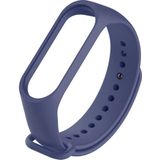 2 in 1 Silicone Rubber Wristband Wrist Band Strap Replacement with TPU Full Coverage Screen Film for Xiaomi Mi Band 4(Dark Blue)