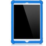 For iPad 6 (9.7 Universal) Tablet PC Silicone Protective Case with Invisible Bracket(Dark Blue)