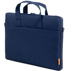 POFOKO A530 Series Portable Laptop Bag with Small Bag & Removable Strap  Size:14-15.4 inch(Navy Blue)
