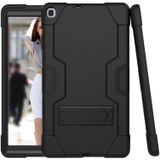 For Galaxy Tab A 10.1 (2019) T510 Contrast Color Silicone + PC Combination Case with Holder(Black )