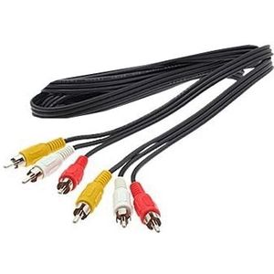 Normal Quality Audio Video Stereo RCA AV Cable  Length: 1.5m