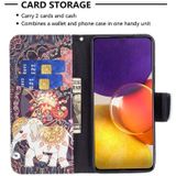 For Samsung Galaxy A82 5G Colored Drawing Horizontal Flip Leather Case with Holder & Card Slots & Wallet(Flower Elephant)