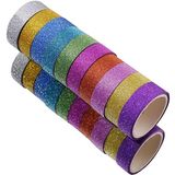 6 Sets 15mmx3m Gold Onion Tape Decorative Stickers Handmade Decorative Material Tape Color Random Delivery(Pure Color)