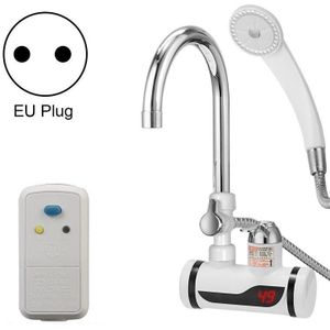 Kitchen Instant Electric Hot Water Faucet Hot & Cold Water Heater EU Plug Specification: With Shower Side Water Inlet