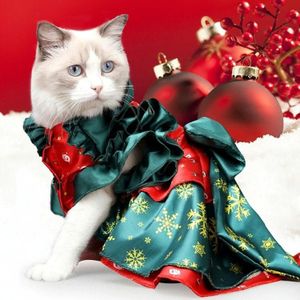 Christmas Creative Pet Clothes Turned Into Funny Cat Christmas Dress  Size: M