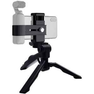 PULUZ Smartphone Fixing Clamp 1/4 inch Holder Mount Bracket + Grip Folding Tripod Mount Kits for DJI OSMO Pocket