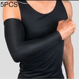 5 PCS Breathable Quick Dry UV Protection Running Arm Sleeves Basketball Elbow Pad Fitness Armguards Sports Cycling Arm Warmers
