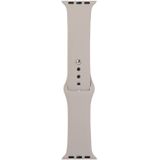 For Apple Watch Series 5 & 4 40mm / 3 & 2 & 1 38mm Silicone Watch Replacement Strap  Long Section (Men)(Pebble)