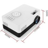 S261/J16 Home Mini HD 1080P Portable LED Projector  Support TF Card / AV / U Disk  Plug Specification:EU Plug(Blue White)