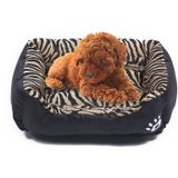 Animal Grain Four Seasons Genuine Warm Pet Dog Kennel Mat  Size: L  66×50×14cm(Black)