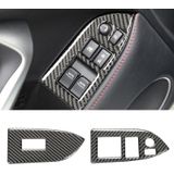 Car Carbon Fiber Window Glass Lifting Panel Decorative Sticker for Subaru BRZ / Toyota 86 2013-2017  Left Drive (Black)