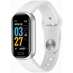 Y16 0.96inch Color Screen Smart Watch IP67 Waterproof Support Bluetooth Call/Heart Rate Monitoring/Blood Pressure Monitoring/Sleep Monitoring(White)