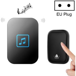 CACAZI FA86 Self-Powered Smart Home Wireless Doorbell  EU Plug(Black)