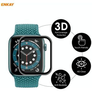 For Apple Watch 6/5/4/SE 44mm 5 PCS ENKAY Hat-Prince 3D Full Screen Soft PC Edge + PMMA HD Screen Protector Film