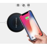 A-1 Round Shape Intelligent Qi Standard Wireless Charger  Support Fast Charging  For iPhone  Galaxy  Huawei  Xiaomi  LG  HTC and Other QI Standard Smart Phones(Black+Gold)