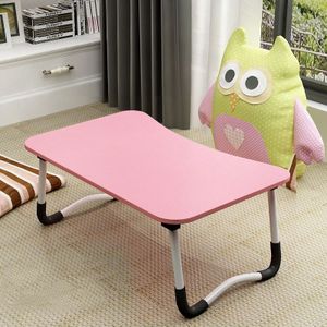 W-leg Type Adjustable Folding Portable Laptop Desk  with Non-slip Mat (Pink)