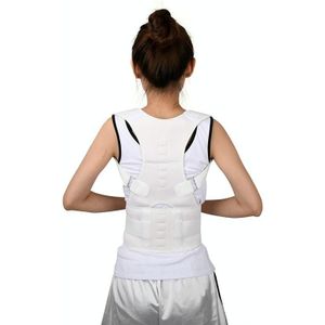 Adult Back Posture Correction Belt Kyphosis Correction Body Restraint Belt  Specification: S(White)