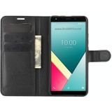 For WIKO Y61 Litchi Texture Horizontal Flip Protective Case with Holder & Card Slots & Wallet(Black)