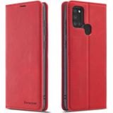 For Samsung Galaxy A21s Forwenw Dream Series Oil Edge Strong Magnetism Horizontal Flip Leather Case with Holder & Card Slots & Wallet & Photo Frame(Red)