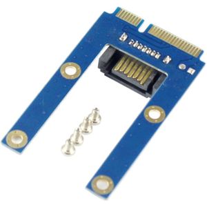 Mini PCI-E mSATA SSD to SATA 7 Pin MPCIe Extension Adapter Card (Blue)