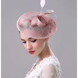 Bridal Headwear Retro Style Linen Hat(Khaki)