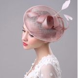 Bridal Headwear Retro Style Linen Hat(Khaki)
