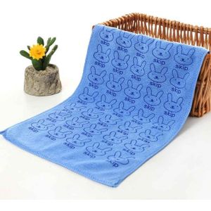 25*50cm Cute Baby Kid Towel Face Microfiber Absorbent Drying Bath Beach Towel Washcloth Swimwear Baby Towel Cotton Kids Towel(Dark blue)