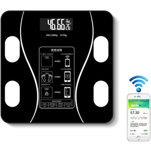 Household Smart Body Fat Electronic Weighing Scale  Battery Version (Black)