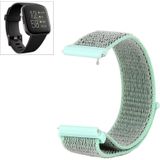 For Fitbit Versa / Versa 2 Nylon Watchband with Hook and Loop Fastener(Green Gray)