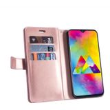 For Huawei Y6 (2019) / Honor 8A 2020 Multifunctional Zipper Horizontal Flip Leather Case with Holder & Wallet & 9 Card Slots & Lanyard(Rose Gold)