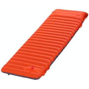 Outdoor Camping Foot Type Automatic Portable Inflatable Bed Beach Mat Picnic Mat Folding TPU Air Cushion(Orange With Gray)