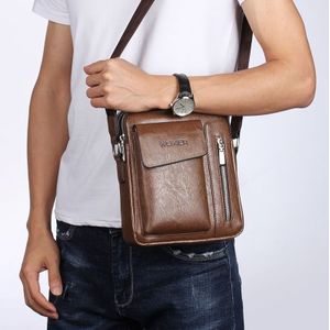 Universal Fashion Casual Men Shoulder Messenger Bag Handbag  Size: L (24cm x 20cm x 6cm)(Khaki)
