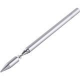 2 in 1 Stationery Writing Tools Metal Ballpoint Pen Capacitive Touch Screen Stylus Pen for Phones  Tablets (Silver)