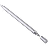 2 in 1 Stationery Writing Tools Metal Ballpoint Pen Capacitive Touch Screen Stylus Pen for Phones  Tablets (Silver)