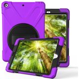 For iPad Pro10.5 / Air 10.5 2019 360 Degree Rotation PC + Silicone Protective Case with Holder & Hand-strap(Purple)