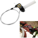 Off-road Motorcycle Modified 22mm Handle Throttle Clamp Hand Grip Big Torque Oil Visual Throttle Accelerator for with Cable(Gold with Silver Throttle Cable)