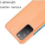 Voor Huawei Honor X10 5G/Honor X10 Schokbestendige Krokodiltextuur PC + PU-hoesje(oranje)