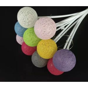 2 PCS Bouquet Cotton Ball Lights Starry Sky Ball Lights Flowers Decoration Packaging Materials(Colorful )