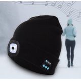 Unisex Warm Winter Polyacrylonitrile Knit Hat Adult Head Cap with LED and Bluetooth (Black)